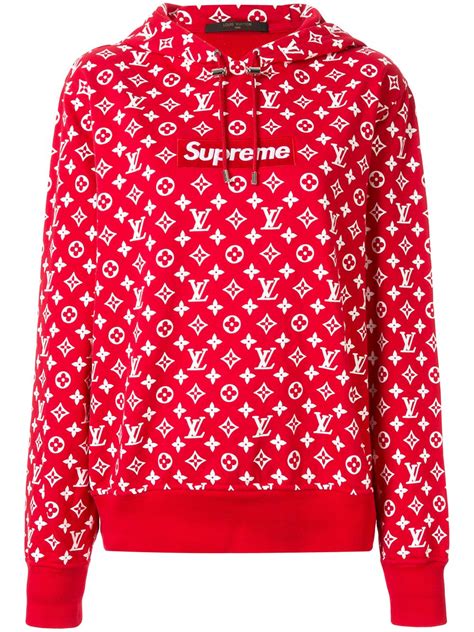 louis vuitton x supreme t shirt red|louis vuitton supreme hoodie.